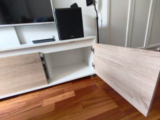 Mueble TV Leroy Merlin Blanco y Roble