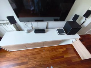 Mueble TV Leroy Merlin Blanco y Roble