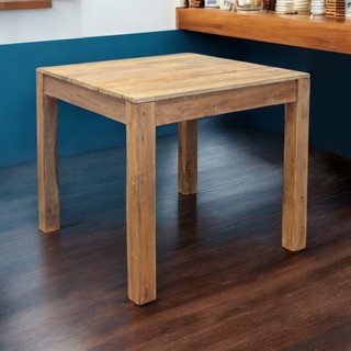 Tavolo da Pranzo Quadrato Legno Massello 80x80cm