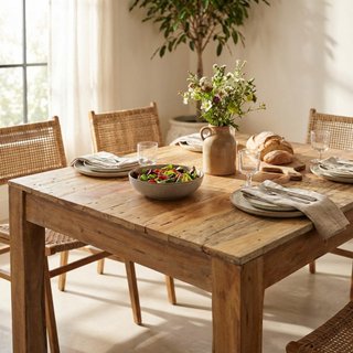 Tavolo da Pranzo Quadrato Legno Massello 80x80cm