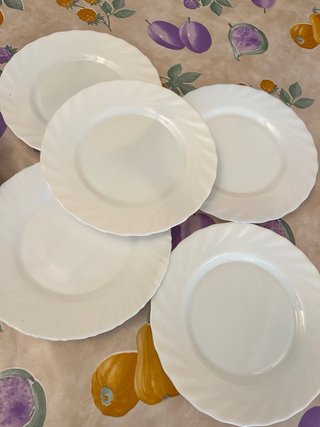 Juego 122 Platos Postre Porcelana Blancos