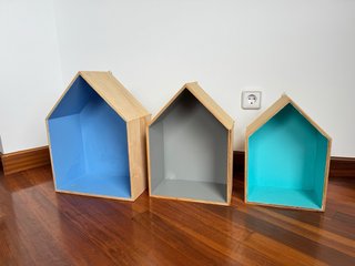Estanterías de pared casa madera