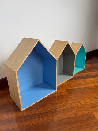 Estanterías de pared casa madera