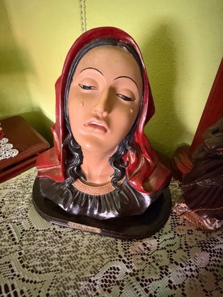 Busto Virgen María Coleccionismo Antigüedad