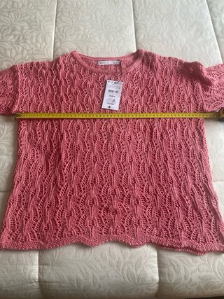 Jersey Sfera rosa calado talla S