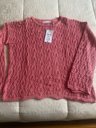 Jersey Sfera rosa calado talla S