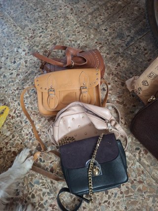 Lote de 4 bolsos de piel