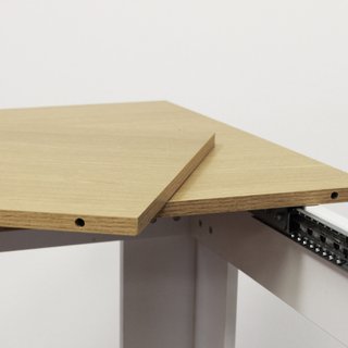 Tavolo Allungabile Bianco e Rovere 120/160cm Legno