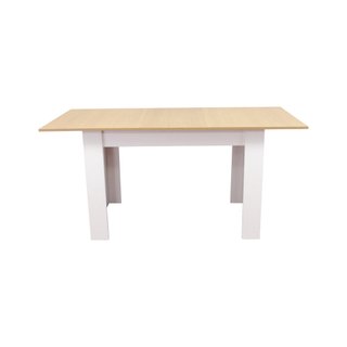 Tavolo Allungabile Bianco e Rovere 120/160cm Legno