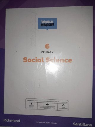 Libro de Social de 6° de primaria,en inglés.
