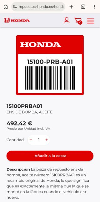 Bomba de Aceite Honda K20 EP3