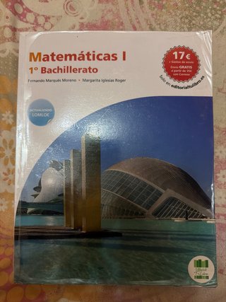 Libro de texto de matemáticas I de 1º Bachillerato
