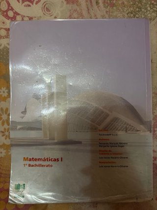Libro de texto de matemáticas I de 1º Bachillerato