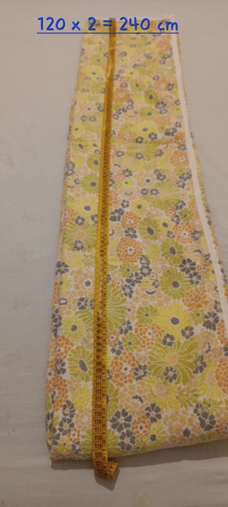 Copriletto vintage '70s, cotone, floreale