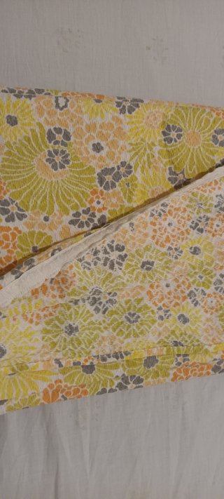 Copriletto vintage '70s, cotone, floreale