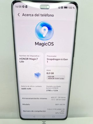 Móvil Honor Magic7 Lite 512GB / 8GB RAM  libre