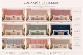 Cabeceros Terciopelo Personalizados con Inicial