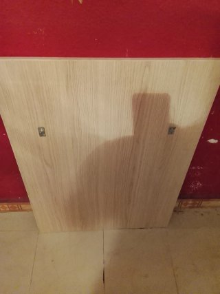 Espejo de madera beige
