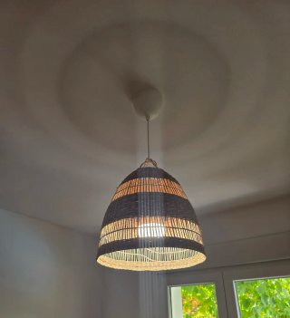 Lámpara colgante Ikea fibra natural