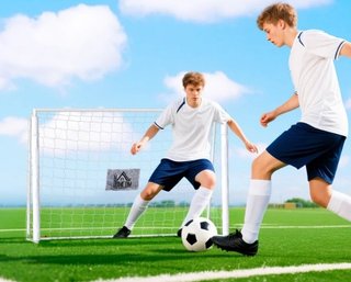 Portería Fútbol con Red y Soporte