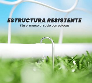 Portería Fútbol con Red y Soporte