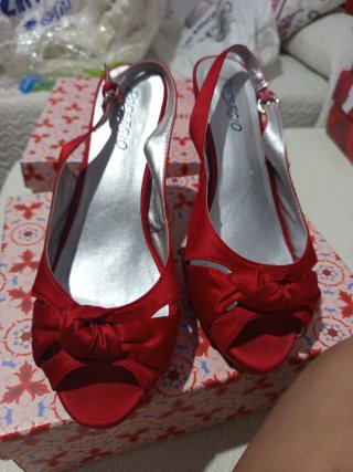 Sandalias tacón rojo Talla 39