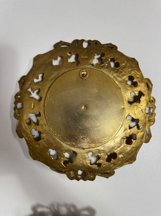 Pareja apliques vintage bronce porcelana Brompor