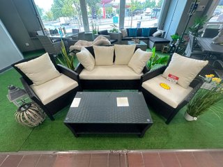 Conjunto Jardín Mesa + Sofá + 2 Sillones