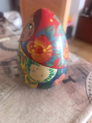 Figura Matrioshka Huevo Pintada