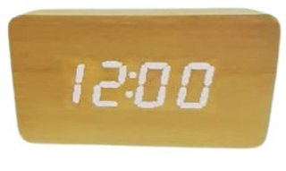 Reloj despertador con aspecto de madera SD-5202