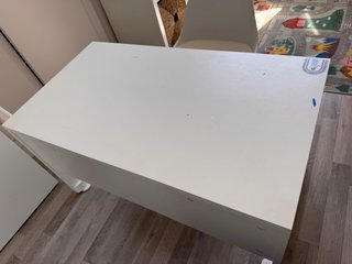 Escritorio estanterias y silla infantil blanco