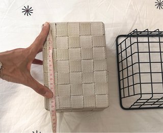 2 Cestas Organizadoras Beige y Negra