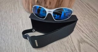 Occhiali da sole Argento Lenti Blu