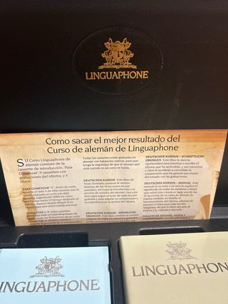 Maletín Vintage Curso Alemán Linguaphone