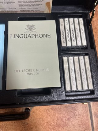 Maletín Vintage Curso Alemán Linguaphone