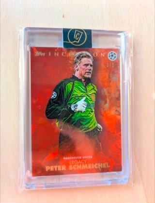 Cromo Peter Schmeichel numerado 5 Topps Inception