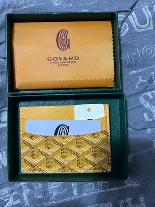 Tarjetero Goyard Amarillo con verificación, REAL