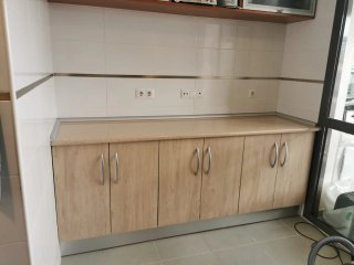Mueble de cocina madera y metal