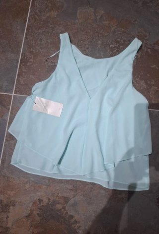 Blusa verde Turquesa talla M.  NUEVA Zara Trafaluc