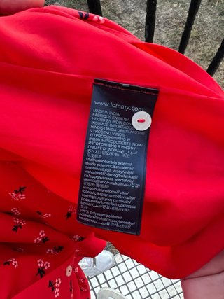 Vestido Midi Rojo Tommy Hilfiger - Talla S
