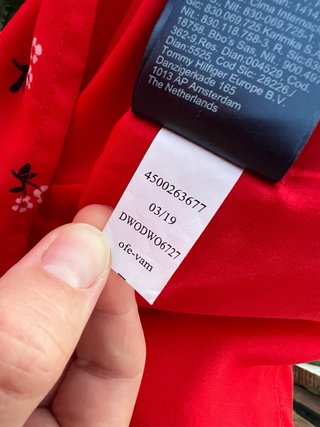 Vestido Midi Rojo Tommy Hilfiger - Talla S