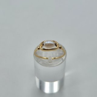 Anillo Oro 18k Perla Natural T-13