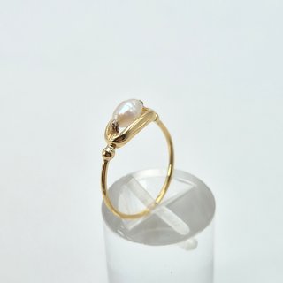 Anillo Oro 18k Perla Natural T-13