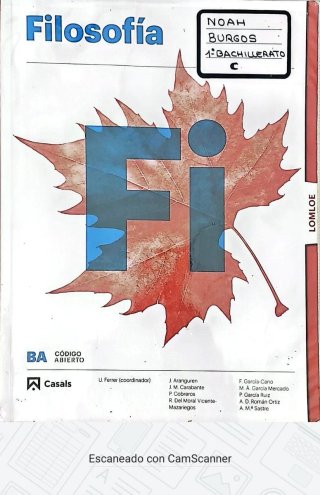 Libro de filosofia de 1° de bachillerato.