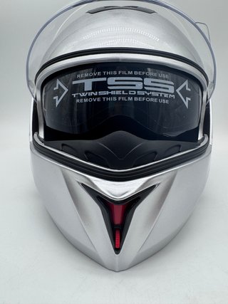 Casco Moto Modular Abatible Gris, XL