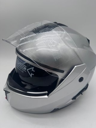 Casco Moto Modular Abatible Gris, XL