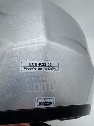 Casco Moto Modular Abatible Gris, XL