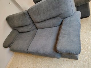Sofá 3 Plazas Gris Oscuro