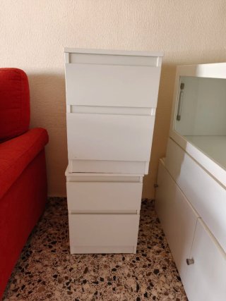 Conjunto muebles de salón Ikea color blanco