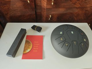 Tambor Lengua de Acero Negro + Accesorios